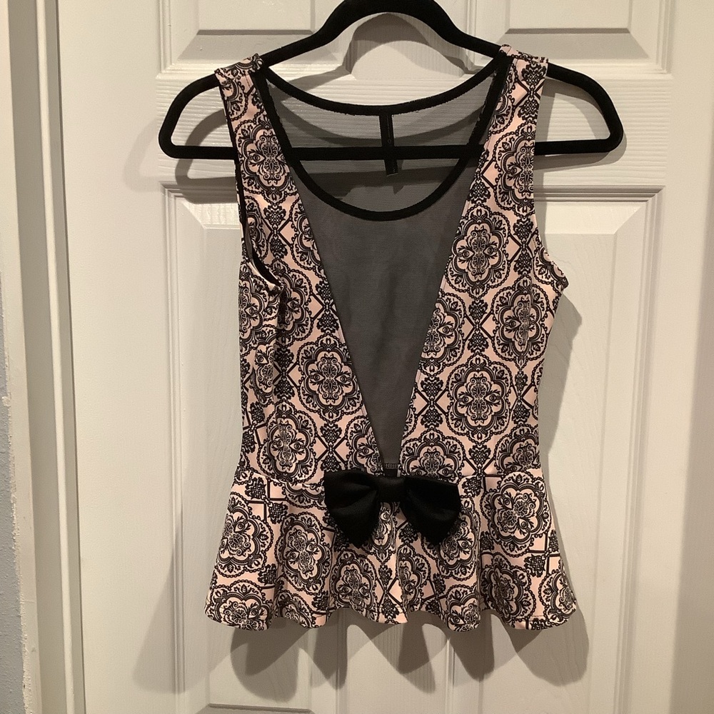 Cherry MellowDeep V back Blouse size L